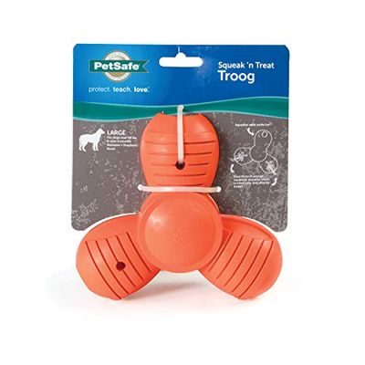 PetSafe Sporters Squeak N Treat Troog Hervulbaar Hondendoseerspeelgoed, Groot