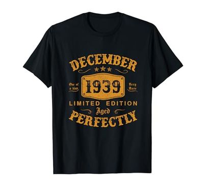 Diciembre 1939 85 Años Cumpleaños Hombre Vintage 1939 Camiseta