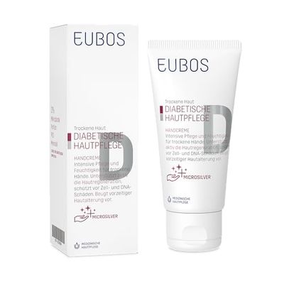 EUBOS Diabetic Skin Care Hand Cream Intensive Care and Moisture for Dry Hands Anti-Wrinkle Clinically Tested 50 ml