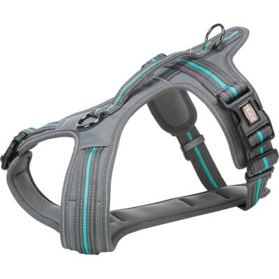 TRIXIE FUSION reisservies, grafiet/oceaan, L-XL: 72-89 cm/30 mm, nylon