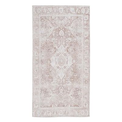 Tapijt 80 x 150 cm polyester katoen taupe