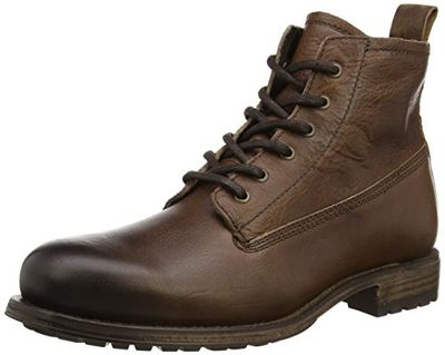 Selected Shben-Stivale in Pelle I, Scarpe da Barca Uomo, Marrone Cognac, 46 EU