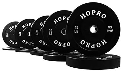 BalanceFrom HoPro set van 2 olympische gewichtsschijven met stalen naaf, zwart