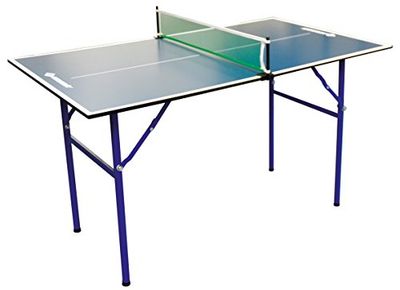 Donic-Schildkröt Mesa de ping pong compacta, 90 x 45 x 76 cm, mesa dobrável para crianças e espaços reduzidos, interior, inclui rede e suporte