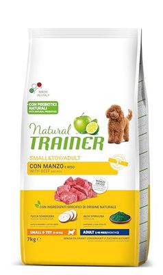 Natural Trainer – Comida para Perros Small & Toy, Carne de Res y arroz, 7 kg