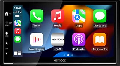 KENWOOD DMX7722DABS - Récepteur multimédia AV numérique 17,3 cm (6,8 pouces) avec CarPlay sans fil et Android Auto (4 x 50 W, DAB+/FM, BT, 3 sorties pré-sorties 2,5 V, USB, contrôle iPod/iPhone)