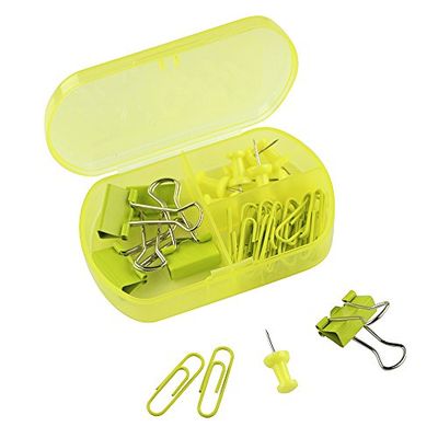 eBuyGB Pack of 1 Stationery Accessory Set, Transparent Green