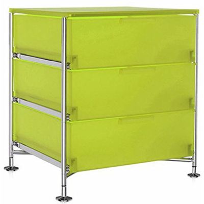 Kartell 2331L3 Container Mobil, 3 lådor, citronlåda