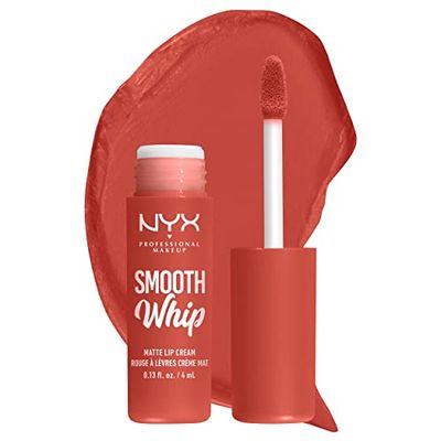 NYX Professional Makeup Smooth Whip Matte Lip Cream, Labial Líquido Cremoso, con Manteca de Karité y Cacao, Acabado Mate, Tono: Kitty Belly