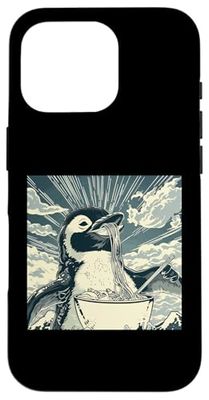 Penguin eats noodle soup, Japan, Ramen Case for iPhone 16 Pro