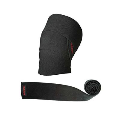 Harbinger Power Weight Lifting Knee Wrap, Maximale kniesteun, krachttrainingsapparatuur, zwart, pak van 2 stuks