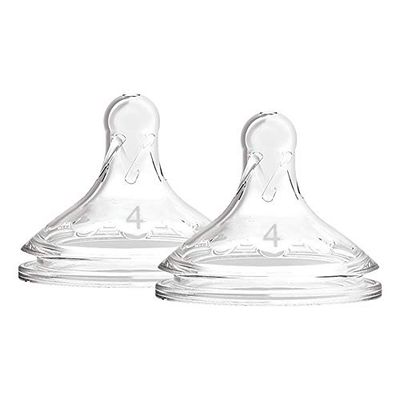 Dr. Brown's Escolhas de silicone com tetina + boca larga nível 4 + 9 meses