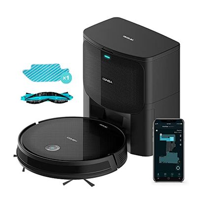 Cecotec Aspirateur Robot avec Base Autovidante Conga 2299 Ultra Home Genesis. Technologie gyroscopique, 2100 Pa, Mode Turbo, App, Brosse Multifonction, Alexa, Réservoir Mixte, Capacité de 3 litres