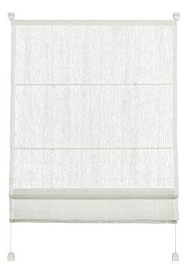 GARDINIA Vouwgordijn met klemsteunen, transparant gordijn, alle montageonderdelen inbegrepen, EASYFIX-vouwgordijn met 2 geleiders, wit, 100 x 140 cm (BxH)
