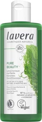 lavera Pure Beauty Lotion tonique clarifiante - Élimine en profondeur les résidus de sébum, les cellules mortes et les impuretés - Rafraîchit et hydrate la peau - vegan - 200 ml