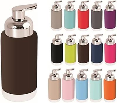 MSV Distributeur de Savon Moderne 21 x 6,5 x 6,5 cm. Chocolat