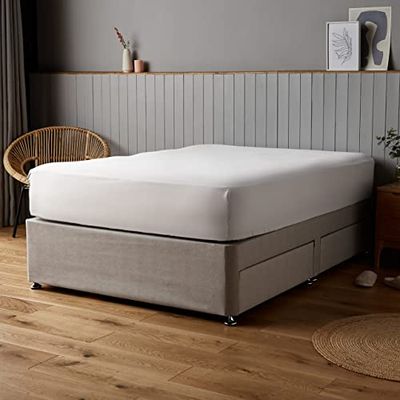 Silentnight Lenzuolo con angoli naturali super morbido, accogliente e confortevole, delicato al tatto, lussuoso in microfibra facile da pulire, con angoli elasticizzati, lenzuolo con angoli