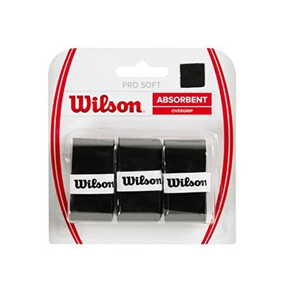Wilson Racket Sport Pro Surgrip de Tennis Mixte Adulte, Noir, 3 Pack