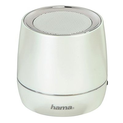 HAMA Cassa Audio per Smartphone e Tablet, 3W, Batteria al Litio, Connessione Jack 3,5 mm, Bianco