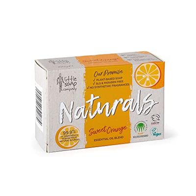Little Soap Company Naturals Range - Sapone da bar | Sapone rinfrescante detergente (arancio dolce)