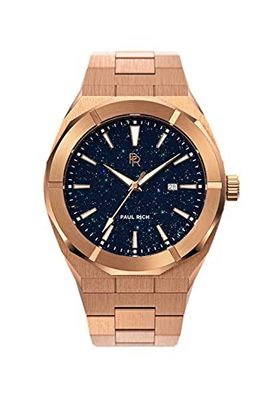 PR Paul Rich Reloj Analógico para Hombres de Automático con Correa en Acero Inoxidable PR88RoseGoldBlueSteelAuto42