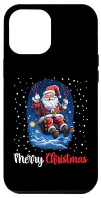 iPhone 12 Pro Max Santa Flying with Parachute Paragliding Merry Christmas Case