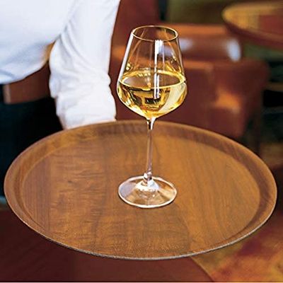 Cambro MY3343E76 Mykonos Non-slip Laminate Tray, Rectangle, Walnut