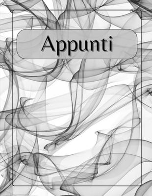 Quaderno a fogli bianchi Abstract B per appunti, Copertina flessibile, Dimensione 21,6x27,9cm (8.5x11") formato A4, 48 Pagine, Carta bianca. Pratico ... pensieri o anche come diario personale.