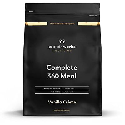 Protein Works - Repas complet à 360 degrés, substitut de repas 400 calories, repas riche en protéines, 8 ingrédients actifs, 10 portions, crème à la vanille, 1 kg