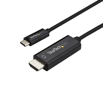 StarTech.com Cabo adaptador de 2 m USB-C a HDMI 4K 60 Hz - preto - cabo USB tipo C a HDMI - cabo conversor de vídeo USBC