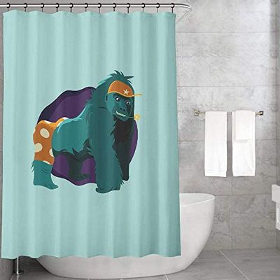 Bonamaison Rideau de Douche, Polyester, Multicolore, 150X200 Cm