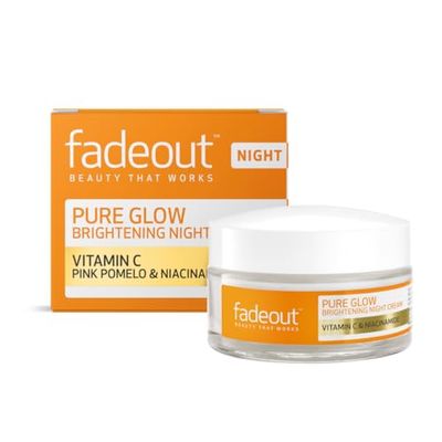 Fade Out Pure Glow Brightening Night Cream with Vitamin C, Pink Pomelo and Niacinamide - 50ml