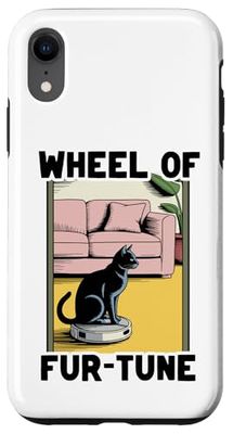 Wheel Of Fur-Tune Robot Vacuum Cleaner Funny Cat Case for iPhone XR