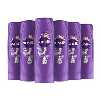 Sunsilk, Balsamo Liscio Perfetto, Balsamo per Capelli Lisci a Lungo e Setosi, Formula Active Fusion con Olio di Argan, Proteine della Seta e Biotina per Capelli Visibilmente Sani, 200 ml