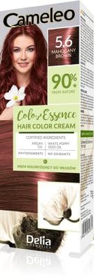 Cameleo - Color Essence - Hair Color Cream - Mahogany Brown - Colouring Tone- On-Tone - Effect up to 8 Washes - Natural Colour - Colour Refreshment - Nourishing - White Poppy, Argan Oils - 75g
