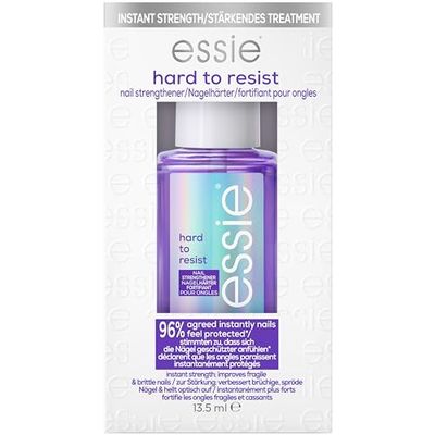 Essie Smalto Rinforzante Hard to Resist, Per Unghie Deboli e Ingiallite, Protettivo e Illuminante, Unghie più Forti in soli 3 Giorni, Formula Vegana, Violet Neutralize & Brighten, 13,5 ml