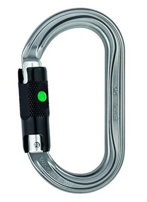 Petzl, Ok, Lichte Ovale Karabijn, Grijs/Zwart, U, Unisex-Volwassene