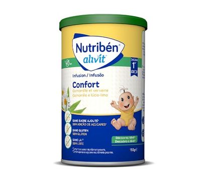 Nutribén Infusion Alivit Confort, 150 g | Tisane pour le sommeil bebe | Infusion bebe souffrant de troubles digestifs | Sans huile de palme