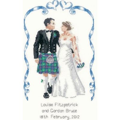 Matrimonio scozzese Count Evenweave 28 Kit per ricamo a punto croce