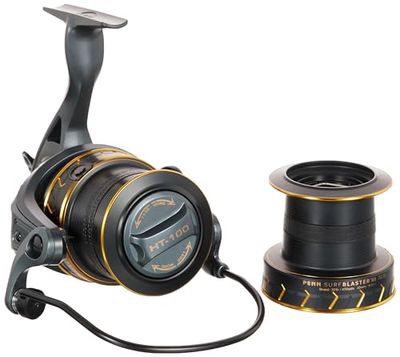 PENN Surfblaster III Longcast, Fishing Reel, Spinning Reels, Sea Fishing, long Distance Spool Surf Casting Reel for Saltwater Beach and Rock Fishing, Unisex, Black, Gold, 7000