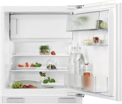 AEG - NSF6I82EF - 6000 Series Integrated Under Counter Fridge, 81.9 cm, 94 Litres, Auto Defrost, Flexible Storage with OptiSpace, Incl. Freezer Compartment, Electronic Control, Class E