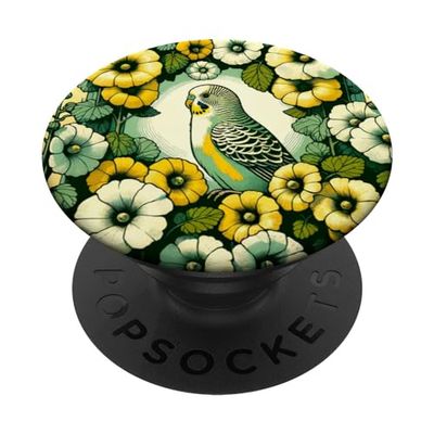 Parakeet art pet Diseño de periquitos PopSockets PopGrip Intercambiable