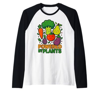 Powered by Plants Raglan Baseball Tee