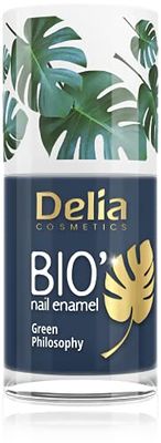 Delia Cosmetics - Bio Green Nail Polish - MOON - Vegan Friendly - Perfect Opacity and Shine - Easy and Fast Application - Natural Ingredients - Long Lasting Color up to 6 Days - 11ml