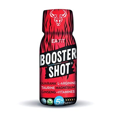 EAFIT BOOSTER SHOT - 60 ml - 5h d'énergie Immédiate - Sans Sucre - Saveur Mangue - Certifié VEGAN - Marque Française - Certifié Anti-Dopage