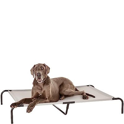 Amazon Basics Cama para perros, elevada refrescante para mascotas, X-Large, Gris, tela