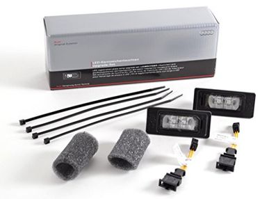 Audi 8K0052110 - Kit de atualização para luzes LED de matrícula, cor preta