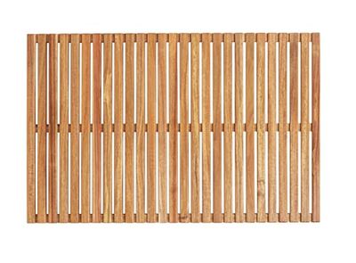 Badgaller inomhus och utomhus Acacia, duschgaller av FSC-certifierat akaciaträ för inomhus- och utomhusbruk, perfekt för dusch, bastu och pool, halkfri undersida (B x D): 55 x 85 cm