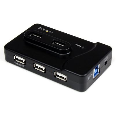 StarTech.com 6-poorts USB 3.0/2.0 hub met 2 A oplaadaansluiting, 2x USB 3.0 SuperSpeed en 4x USB 2.0 combo hub