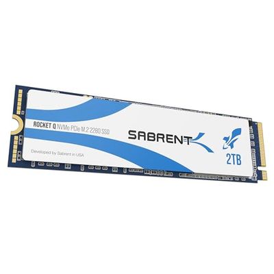 Sabrent SSD 2TB, SSD interno, Rocket Q SSD NVMe PCIe M.2 2280, Disco a stato solido ad alte prestazioni, Lettura fino a 3200 (MB/s), (SB-RKTQ-2TB)